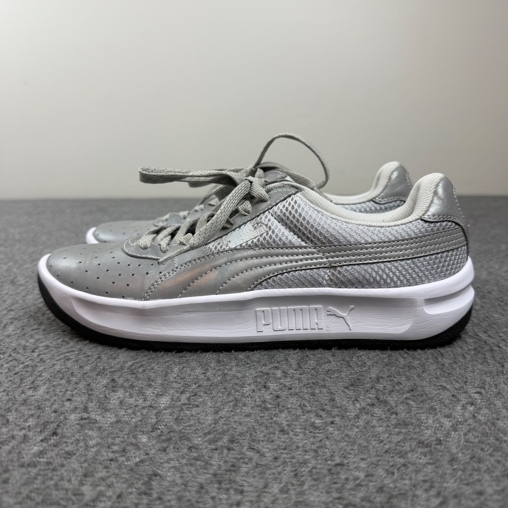 Puma GV Special Sneakers Men's 9 Silver Metallic Mesh Low Top 360458 01